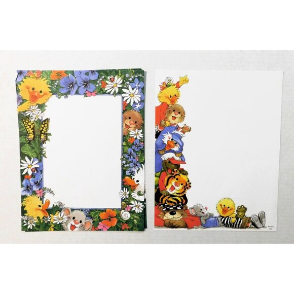 Suzys Zoo Bundle 12 Sheets Paper 8.5x11 Misc Stickers 4 Frames Cute Animals - Picture 6 of 10